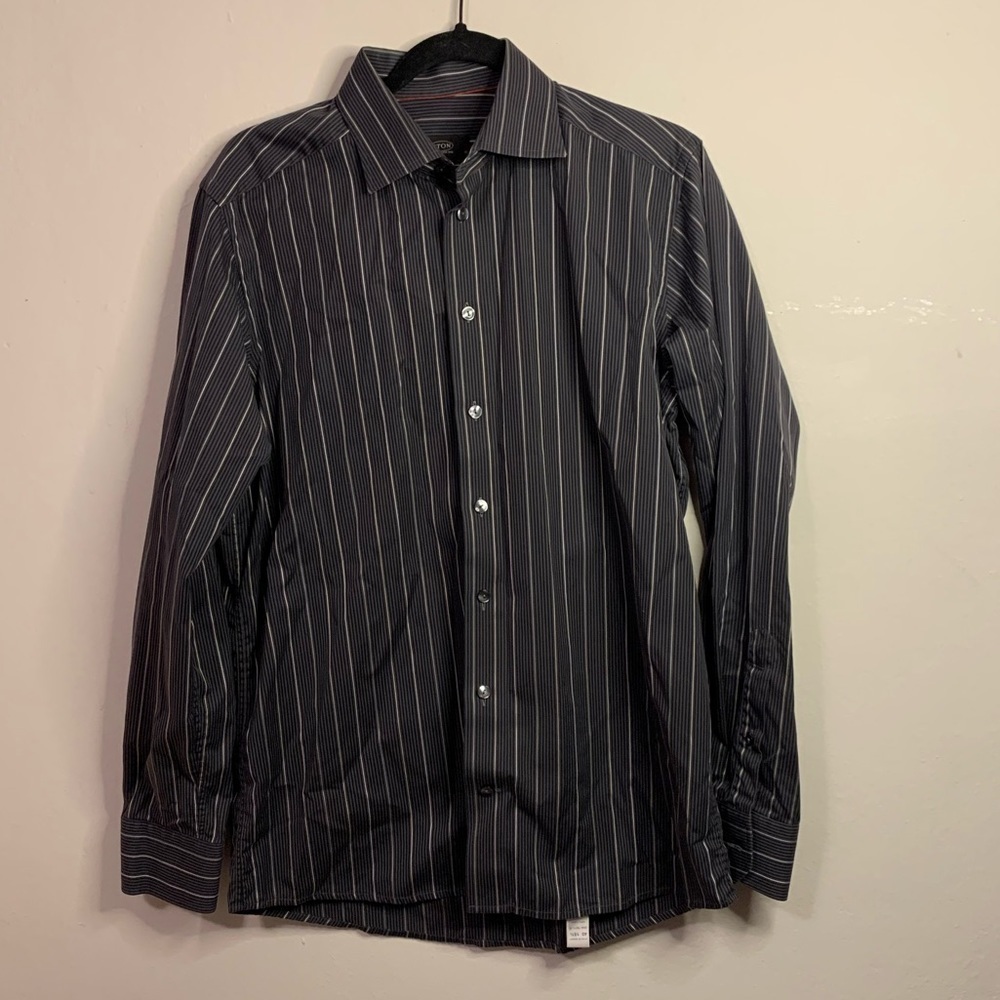 Eton Contemporary Fit Striped Button Down